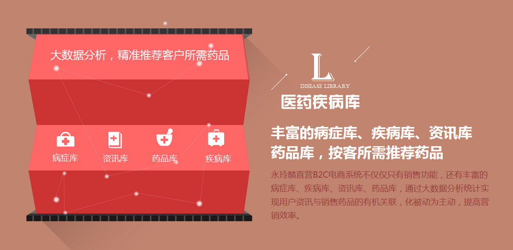 永玲麟医药B2C电子商务系统-医药疾病库大数据